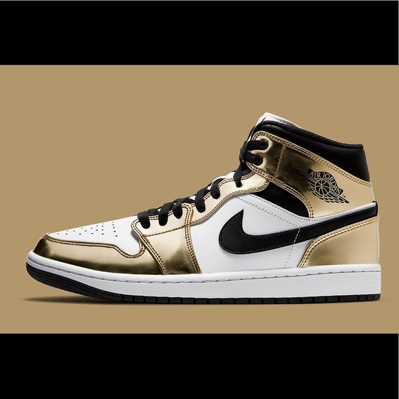 Nike Air Jordan 1 MID SE metallic gold - Picture 2 of 4